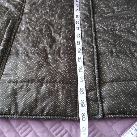 J Jill Puffer Vest Balsam Herringbone Full Zip Womens  Green 4X Plus - Picture 10 of 12